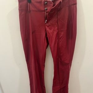 Garage Leather Low Rise Pants